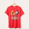 D X Junk Food Football Collection Merch San Francisco 49ers Mickey Kick Back Shirt 49ers Merch - Merchluma