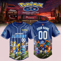 Custom Detroit Lions X Pokemon GO Game Day Pikachu Baseball Jersey Detroit Lions Merch Fan Gift - Merchluma