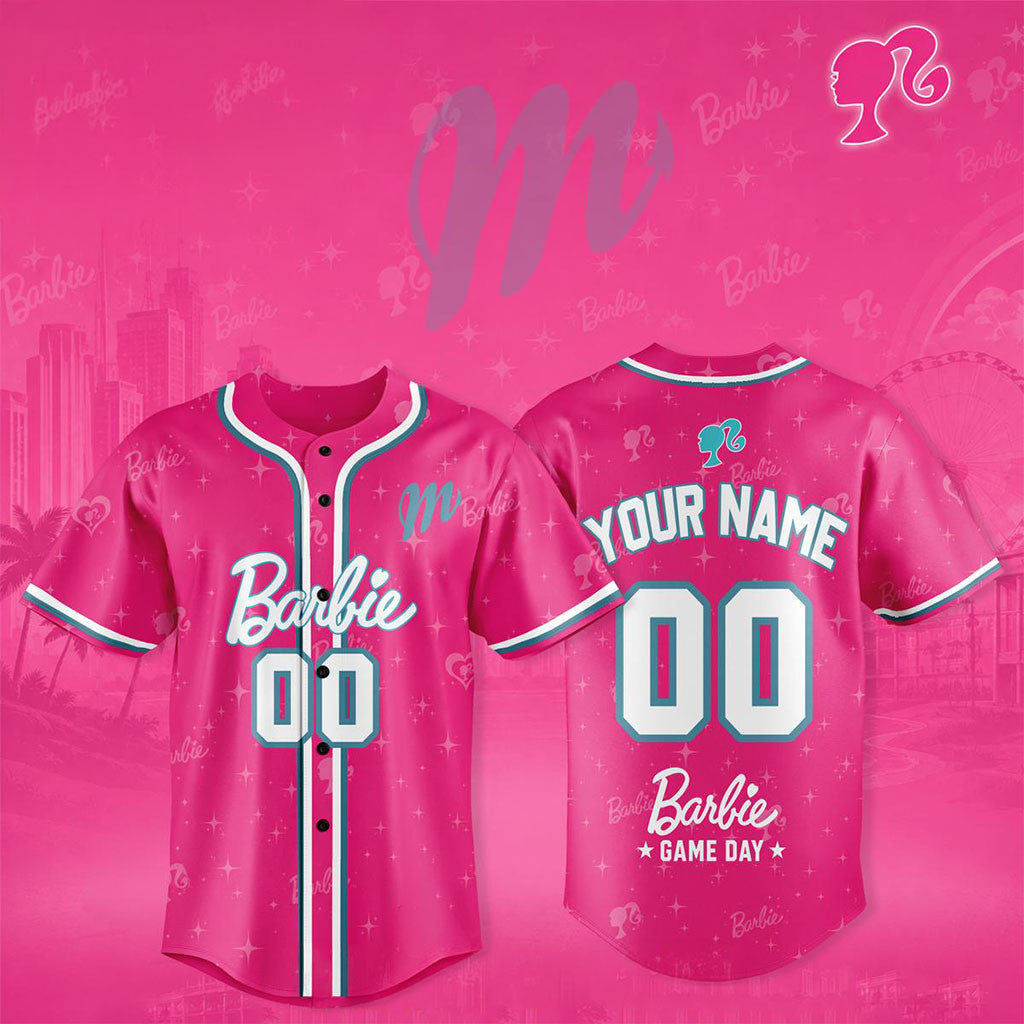 Personalized Diablos Rojos Del Mexico X Barbie Game Day All Pink Baseball Jersey 2026 Fan Merch - Merchluma