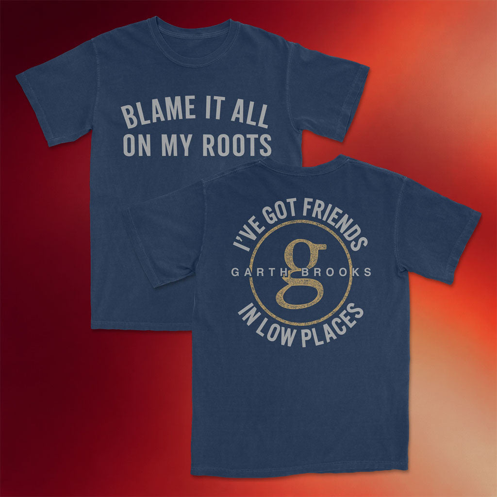 Garth Brooks Merch 2026 Blame It All On My Roots T-Shirt Gift For Country Music Fans - Merchluma