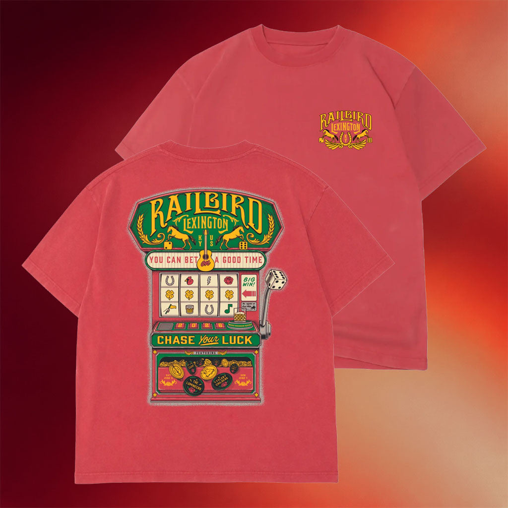 Railbird Festival Merch 2026 Slot Machine T-Shirt Chase Your Luck Shirt Gift For Music Lover - Merchluma