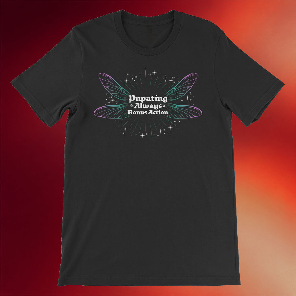 McElroy Merch 2026 Pupating Is Always A Bonus Action T-Shirt DnD Shirt Gift For Sisters - Merchluma