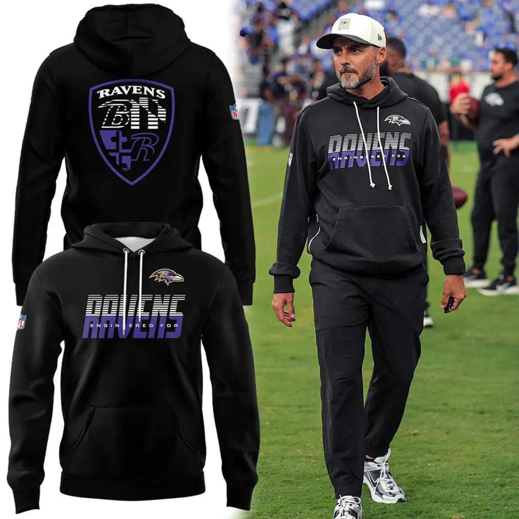 Baltimore Ravens Merch 2026 Engineered For Ravens Hoodie Present For Football Lovers - Merchluma