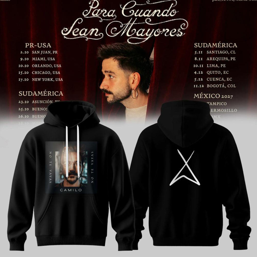 Camilo Para Cuando Sean Mayores World Tour 2026 Hoodie Black Camilo Merch Gift For Music Fans - Merchluma
