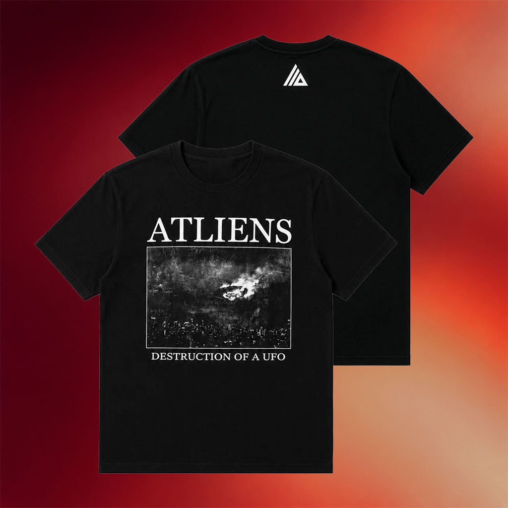 ATLiens Merch 2026 Destruction Of A UFO T-Shirt ATLiens Shirt Best Gift For EDM Fans - Merchluma