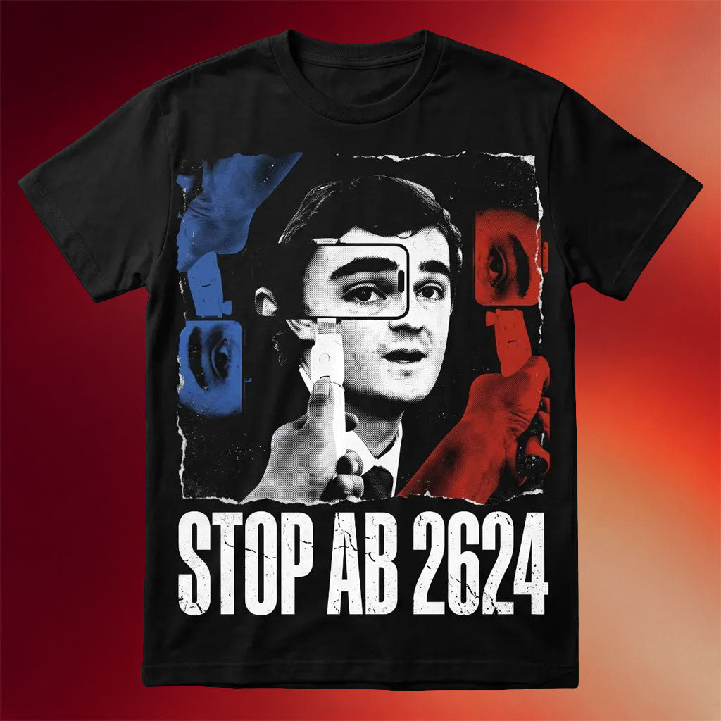 Stop Nick Shirley Act Merch Stop AB 2624 T-Shirt Nick Shirley Merch Political Gifts - Merchluma