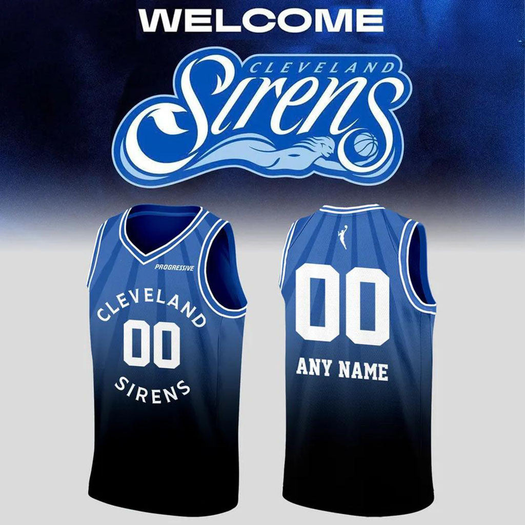 Custom Cleveland Sirens Primary Logo Basketball Jersey Cleveland Sirens Merch Fan Gifts - Merchluma