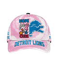 Personalized Detroit Lions Breast Cancer Awareness Hat Hope For A Cure Hat Detroit Lions Merch - Merchluma