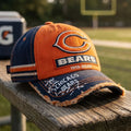 Chicago Bears 1919-2026 Anniversary Distressed Hat Chicago Bears Merch Football Themed Gifts - Merchluma