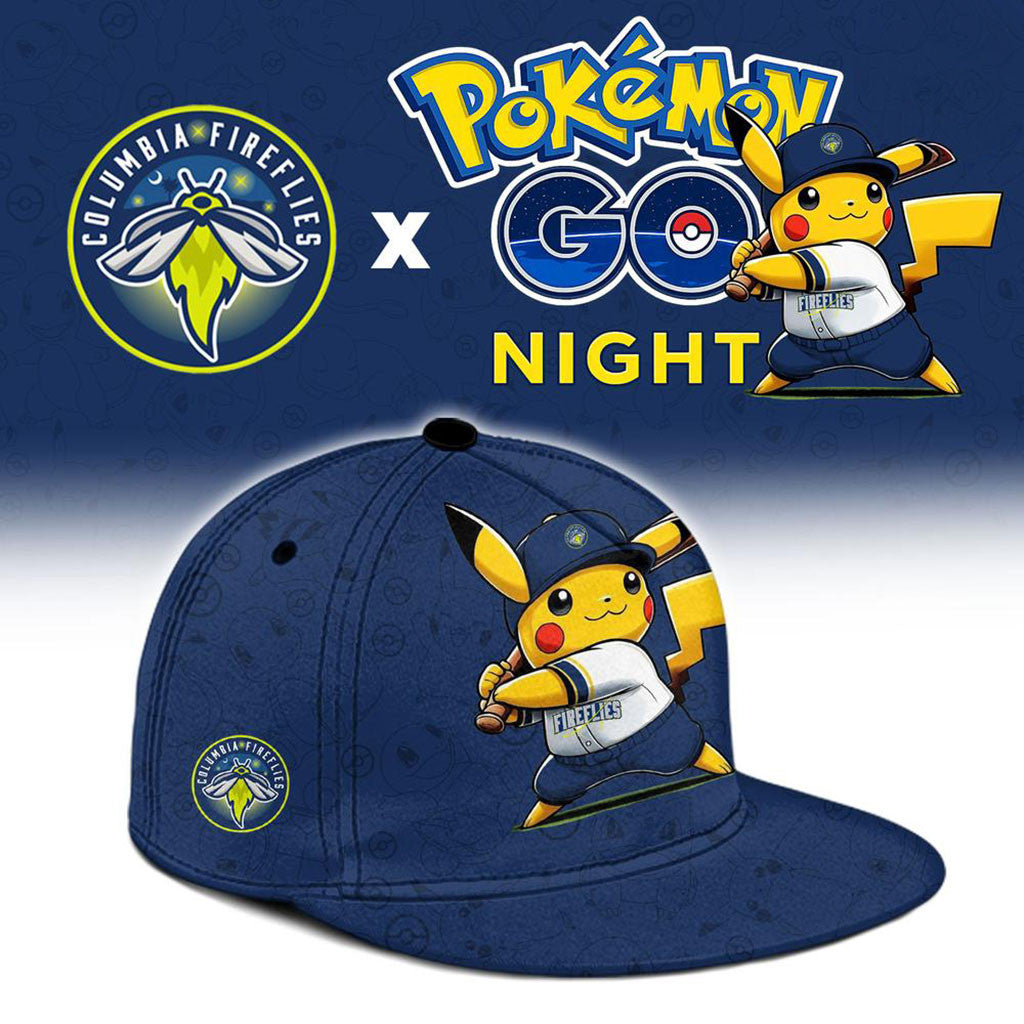 Columbia Fireflies X Pokemon GO Night Mashup Snapback Hat 2026 Fireflies Merch Gift For Fans - Merchluma