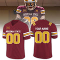 Custom Arizona State Sun Devils Maroon Gold Football Jersey Sun Devils Merch Gift for Fans - Merchluma