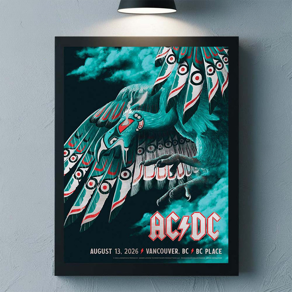 ACDC Vancouver 2026 Event Poster ACDC Merch Rock Lovers Wall Art For Living Room - Merchluma