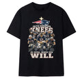 New England Patriots Faith Bends Our Knees No Rival Bends Our Will T-Shirt NE Patriots Merch - Merchluma