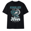 Philadelphia Eagles In My Veins Jesus In My Heart T-Shirt Eagles Merch Gifts For Football Fan - Merchluma