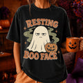 Resting Boo Face Ghost T-Shirt Sarcastic Halloween Pumpkin Shirt Gift For Friends - Merchluma