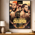 Islam Makhachev UFC 330 World Welterweight Champion 2026 Poster Islam Makhachev Merch Decor - Merchluma