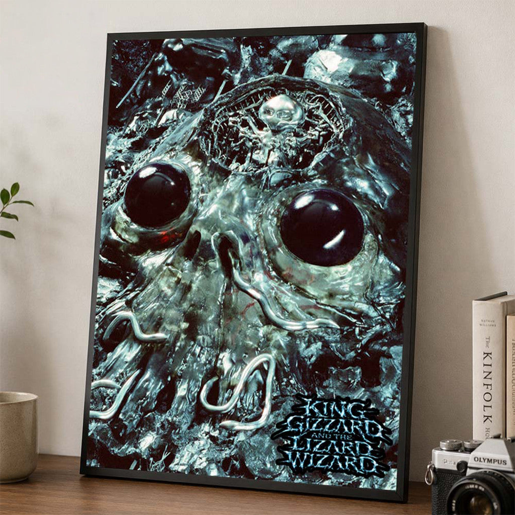 King Gizzard And The Lizard Wizard Merch Alien Metal Album Cover Art Poster Home Decor - Merchluma