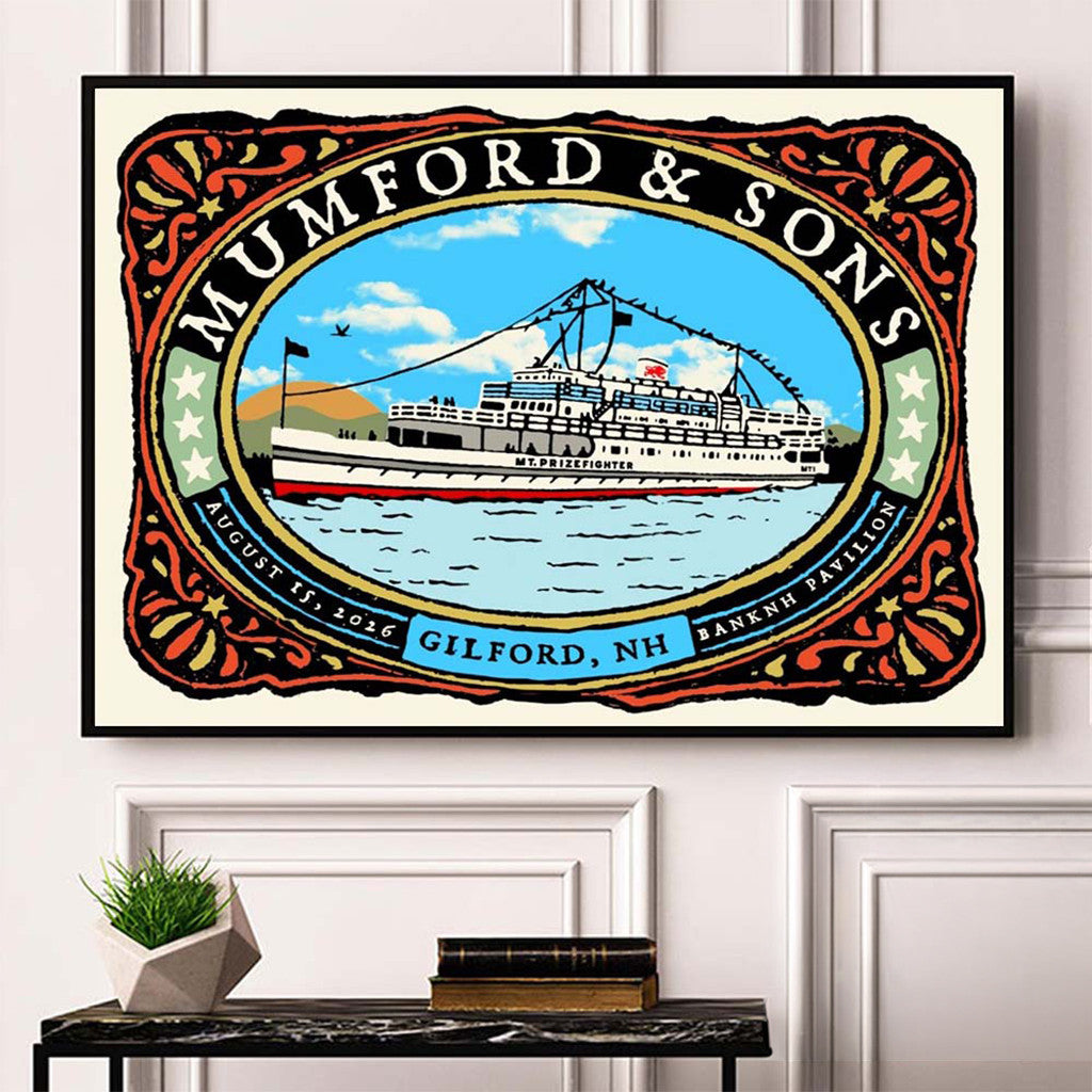 Mumford And Sons Gilford NH 2026 Venue Poster Mumford And Sons Merch Gifts For Rock Fan - Merchluma