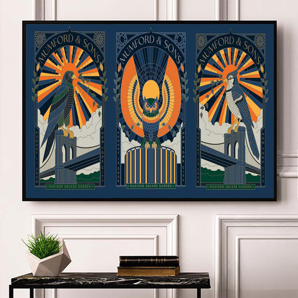 Mumford And Sons New York City 2026 Night 1 2 3 Combined Event Poster Mumford And Sons Merch - Merchluma