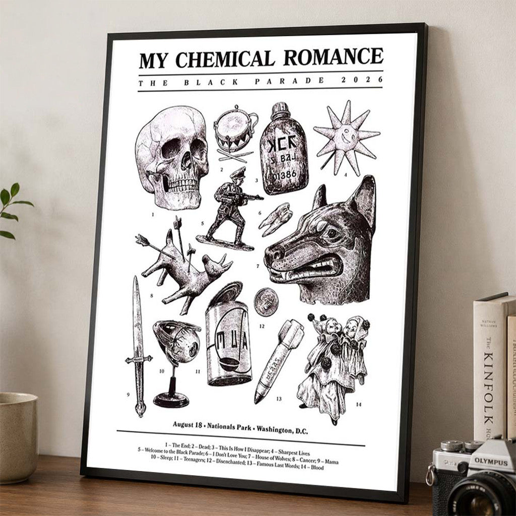 My Chemical Romance Merch Washington DC 2026 Event Poster Wall Art For Living Room - Merchluma
