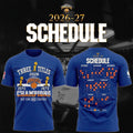 New York Knicks Champions 2026-2027 Season Schedule T-Shirt NY Knicks Merch Basketball Fan Gear - Merchluma