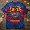 Superman X Autism Awareness Merch Different Is Super T-Shirt Gift For Autistic Son - Merchluma