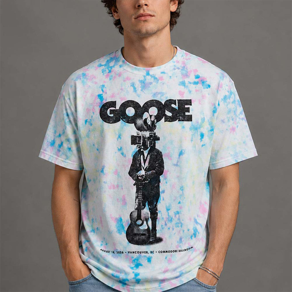 Goose Merch Vancouver 2026 Live At Commodore Ballroom Vancouver BC Canada Tie Dye T-Shirt - Merchluma