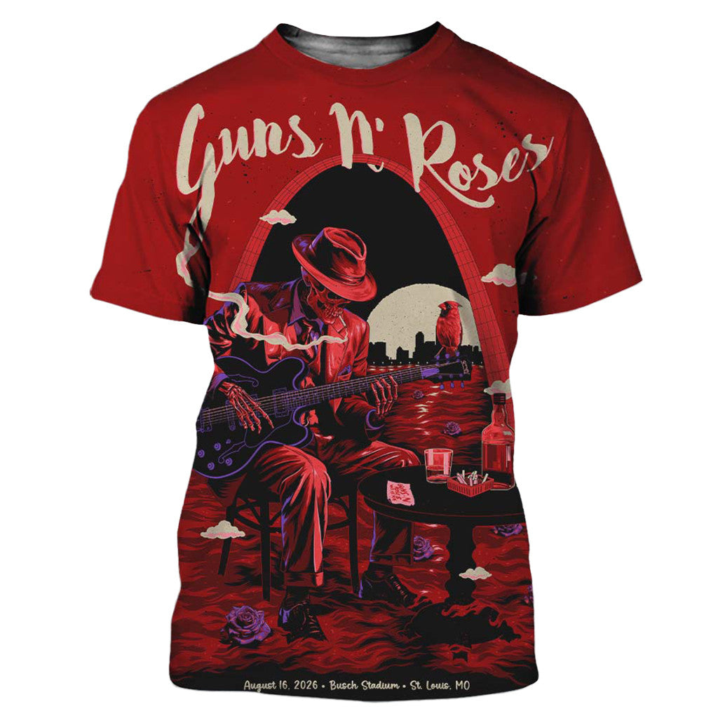 Guns N Roses Merch St Louis MO 2026 At Busch Stadium On August 16 T-Shirt Gifts For Fans - Merchluma