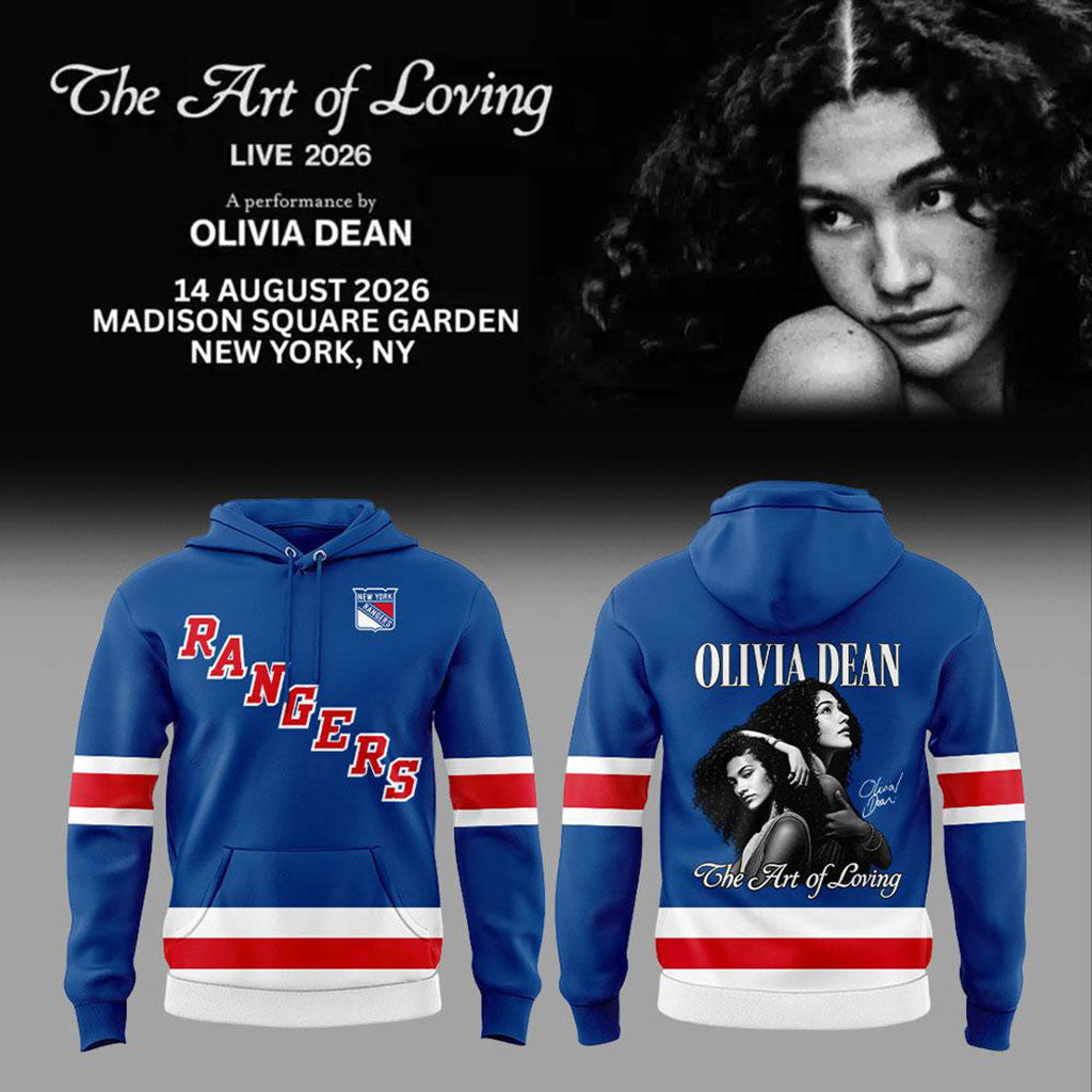Olivia Dean x New York Rangers Merch The Art of Loving Live 2026 Hoodie Fans Gifts - Merchluma