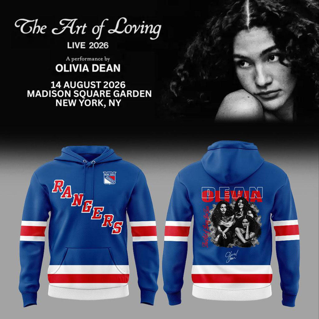 Olivia Dean x New York Rangers The Art of Loving Live 2026 Hoodie NY Rangers Merch Fan Gear - Merchluma