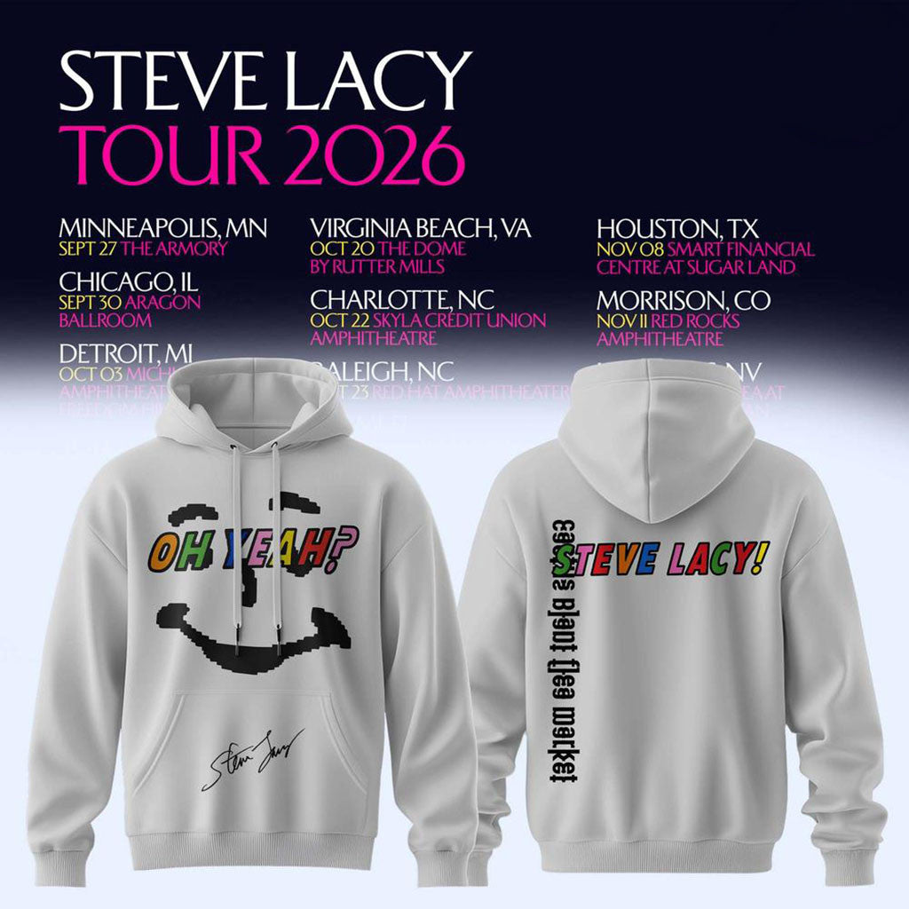 Steve Lacy Oh Yeah Tour 2026 Signature Hoodie Steve Lacy Merch Music Concert Outfits Fan Gifts - Merchluma