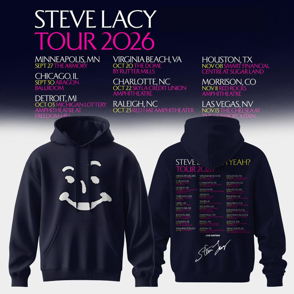 Steve Lacy Oh Yeah Tour 2026 Signature Hoodie Steve Lacy Concert Merch Gifts For Music Fans - Merchluma