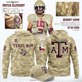 Custom Texas A&M Aggies 2026 Honor and Support Desert Camo Hoodie Aggies Merch Fans Gifts - Merchluma