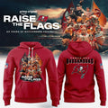 Tampa Bay Buccaneers 50 Seasons Celebrating 2026 Raise The Flags Hoodie Buccaneers Merch - Merchluma
