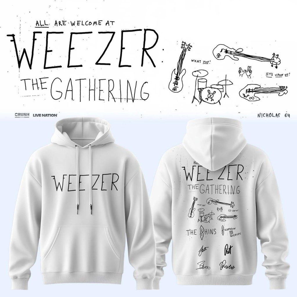 Weezer The Gathering World Wide Tour 2026 Hoodie Weezer Merch Gift Ideas For Music Lovers - Merchluma