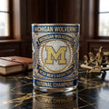 Michigan Wolverines 2026 National Champions Drinking Glass Wolverines Merch Gifts For Him - Merchluma