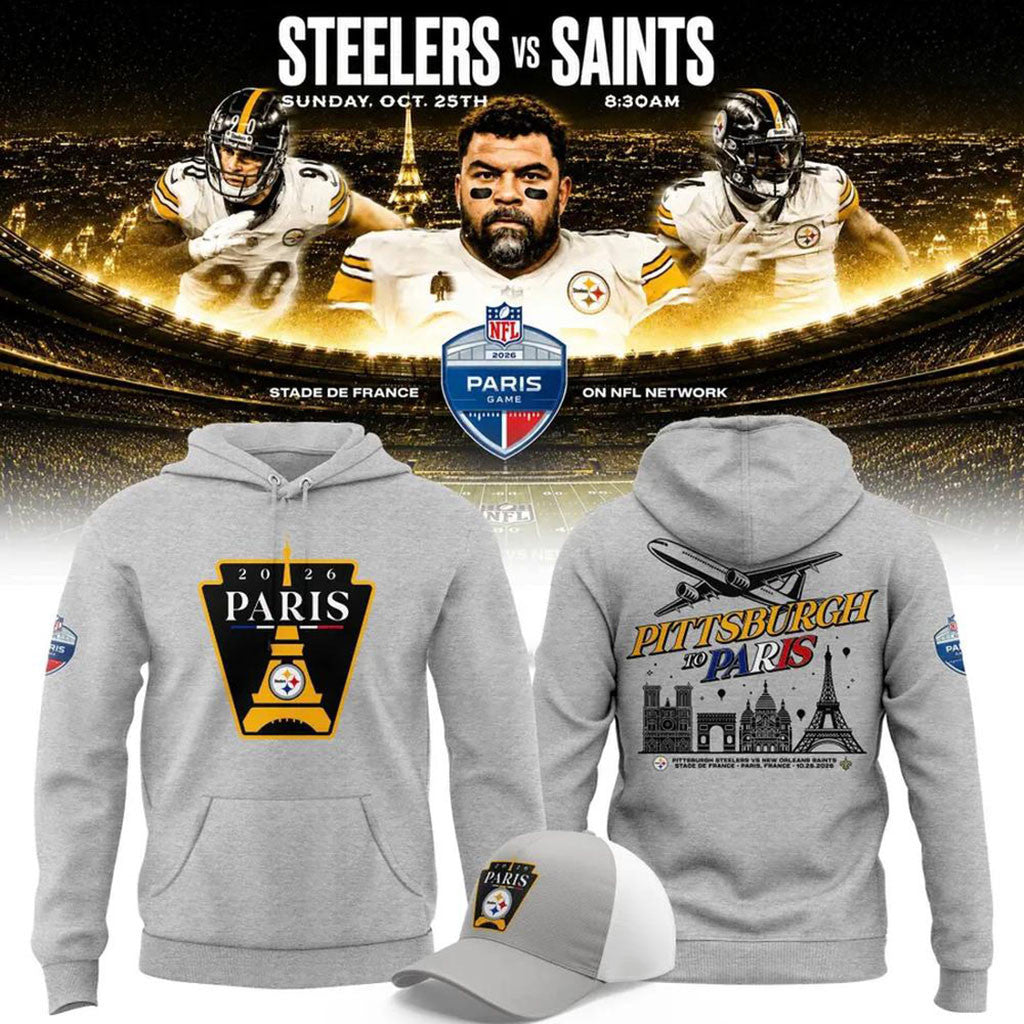 Pittsburgh Steelers 2026 Paris Game Collection Hoodie Steelers Merch Presents For Football Fans - Merchluma