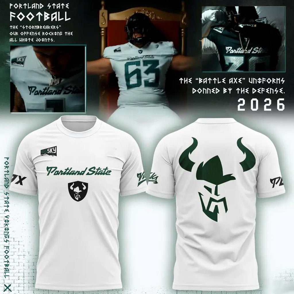 Portland State Vikings Battle Axe 2026 T-Shirt PS Vikings Merch Present For Him - Merchluma