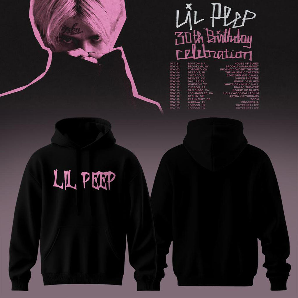 Lil Peep 30th Birthday Celebration 2026 Tour Hoodie Lil Peep Merch Gifts For Music Lovers - Merchluma