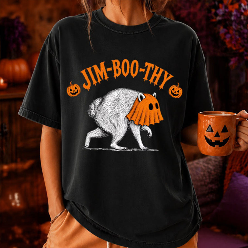 Jimothy Raccoon Halloween Shirt Jimboothy Spooky T-Shirt Gifts For Animal Lovers - Merchluma