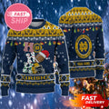Notre Dame Fighting Irish Football HO HO HO Ugly Sweater Fighting Irish Merch Christmas Gifts - Merchluma