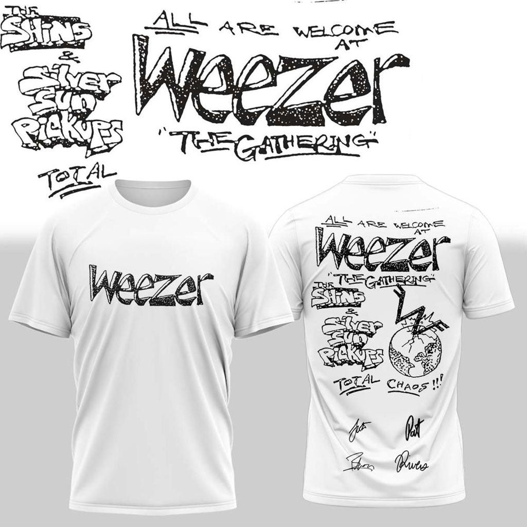 Weezer The Gathering World Wide Tour 2026 Shirt Weezer Merch Presents For Rock Lovers - Merchluma