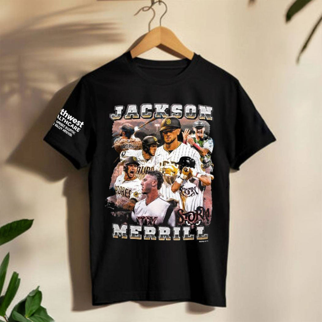 San Diego Padres All Star Jackson Merrill Graphic T-Shirt Padres Merch Gifts For Baseball Fans - Merchluma