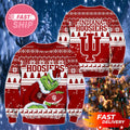 Indiana Hoosiers Grinch Mascot Christmas Ugly Sweater Indiana Hoosiers Merch Gifts For Xmas - Merchluma