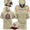 Texas A&M Aggies Gig Em Military Camo T-Shirt Aggies Merch Best Gifts For Football Fans - Merchluma