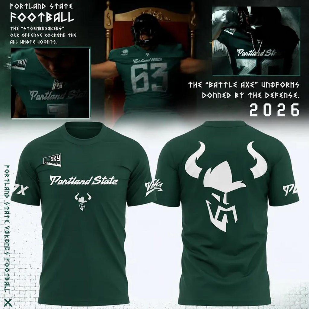Portland State Vikings Battle Axe 2026 T-Shirt PS Vikings Merch Gift Ideas For Husband - Merchluma