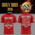 Guns N Roses x St Louis Cardinals World Tour 2026 Busch Stadium Shirt Red Cardinals Merch - Merchluma