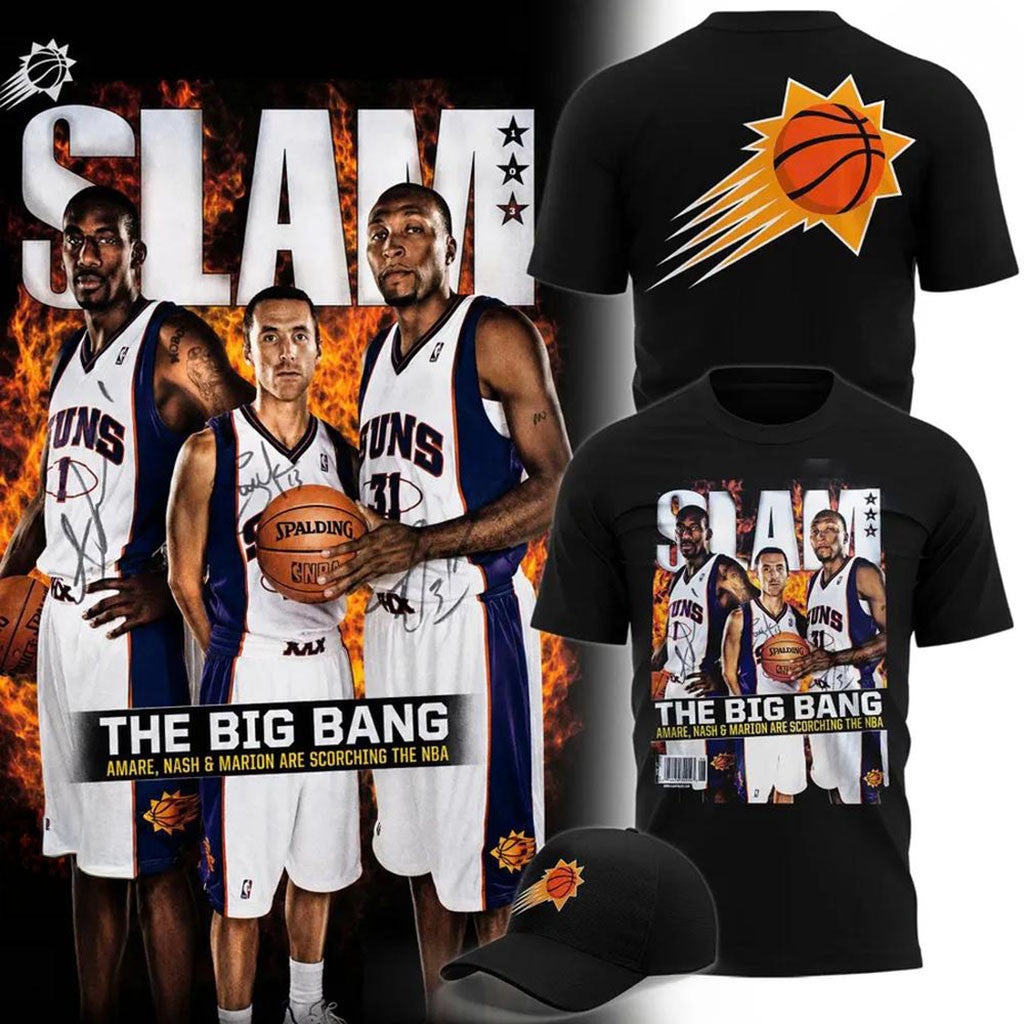 Phoenix Suns The Big Bang SLAM Magazine Cover Nash Stoudemire Marion T-Shirt Phoenix Suns Merch - Merchluma