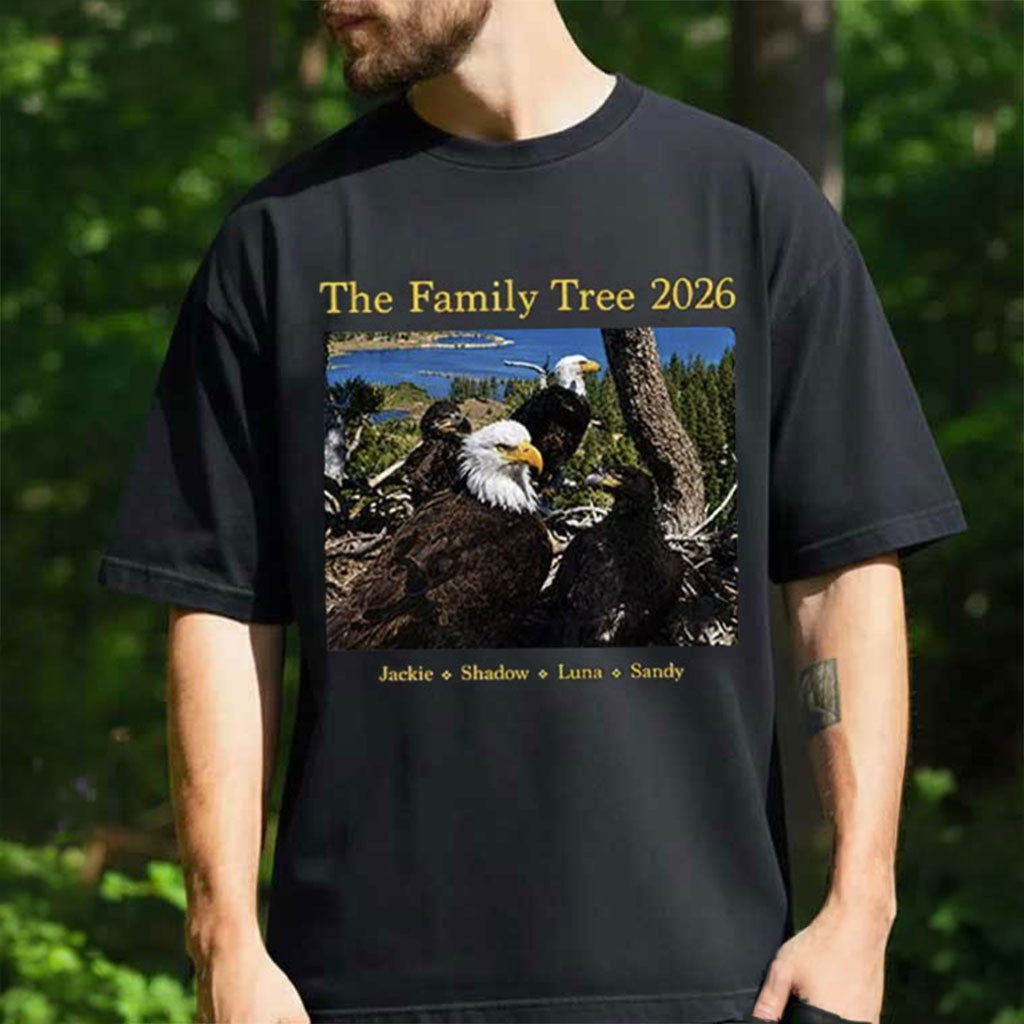 Jackie And Shadow Family Tree 2026 Big Bear Lake Bald Eagle T-Shirt Thank You Jackie Shirt - Merchluma