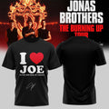 Jonas Brothers Merch The Burning Up Tour 2026 T-Shirt I Heart Joe Kevin And Nick Of Course Shirt - Merchluma
